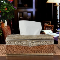 欧式复古奢华纸巾盒 客厅餐厅抽纸巾盒 茶几家用车用木制纸巾盒抽纸盒