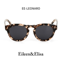 EileenElisa 太阳镜女 明星款 时尚复古圆框墨镜 偏光驾驶太阳镜