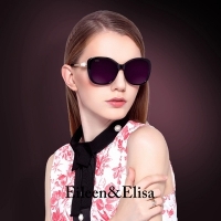 偏光太阳镜女 EileenElisa 珍珠装饰2016爆款 防紫外线防辐射