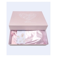 G100寄意百婴儿彩棉衣服礼盒 心意新生儿宝宝衣服用品礼盒6件套 女宝浅粉色礼盒 